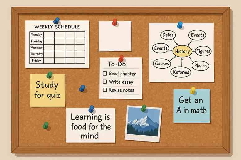 Pinnwand – unverzichtbar im Studentenzimmer Pinnwand